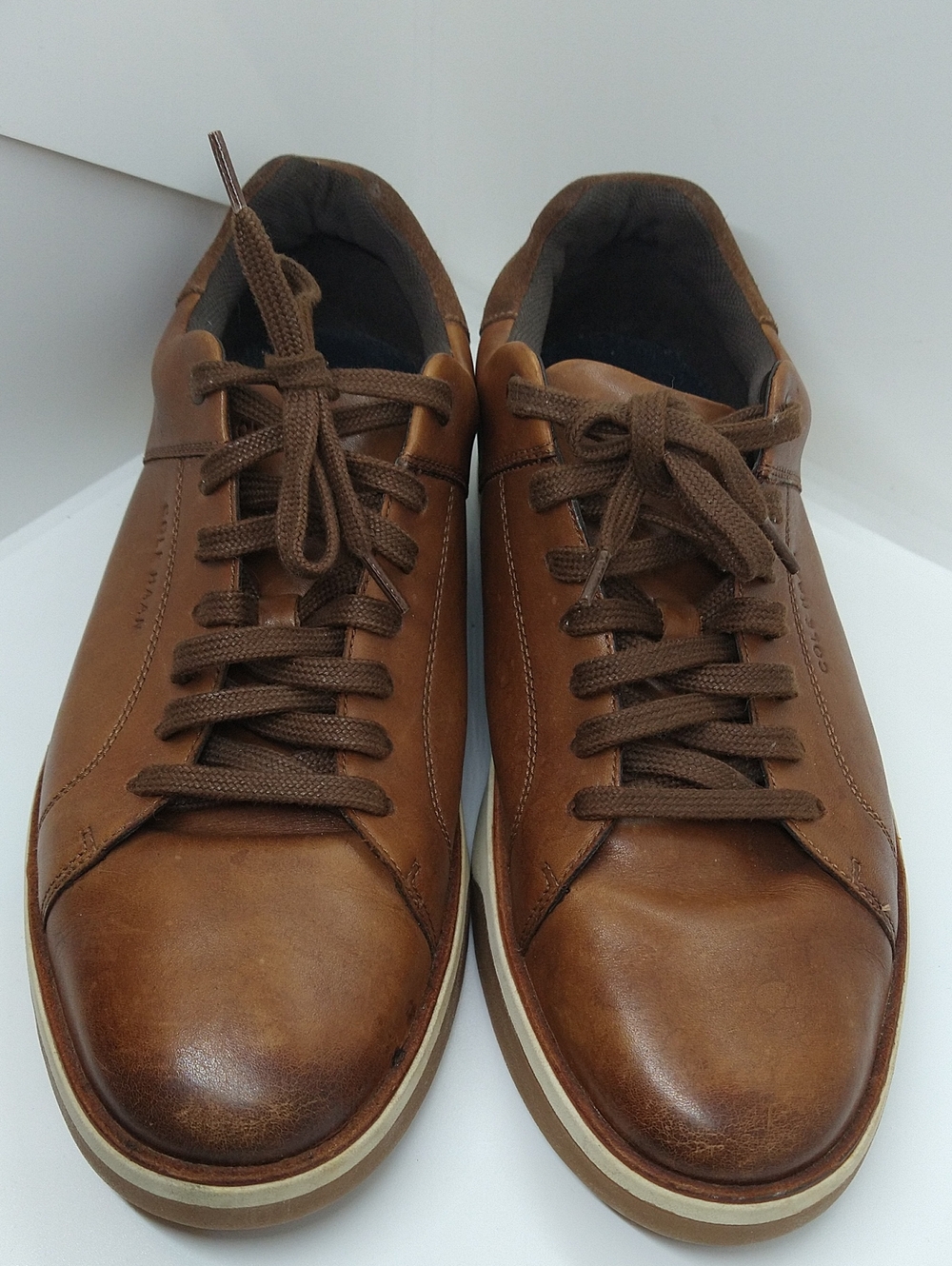 Cole Haan Men's Brown Leather Lace-Up Loafers